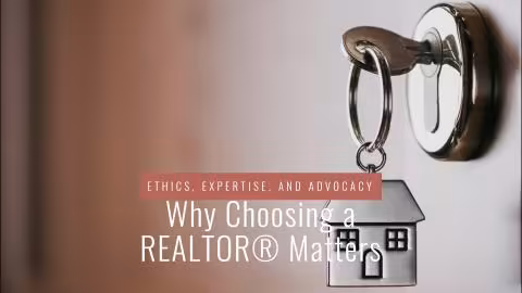A professional REALTOR® discussing real estate with clients, emphasizing the importance of ethics, education, and advocacy.