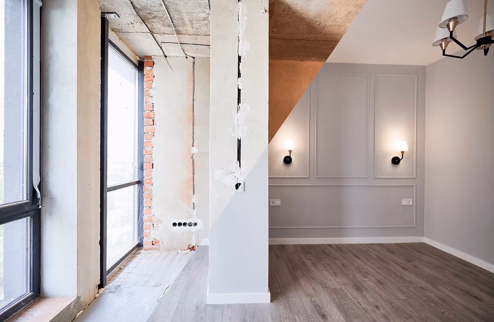 Before and after renovation