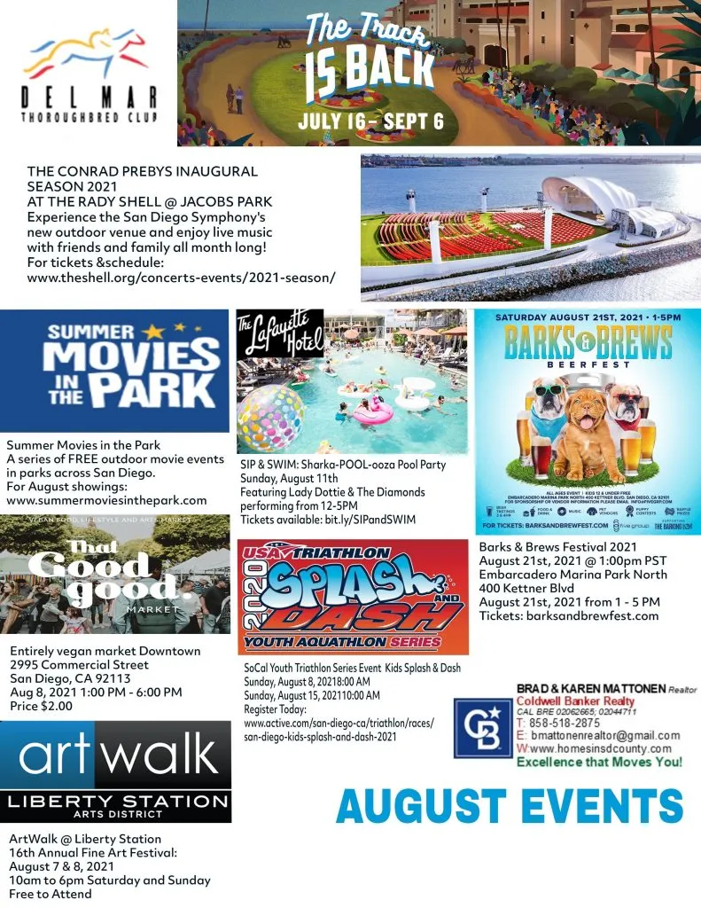 San Diego August Events