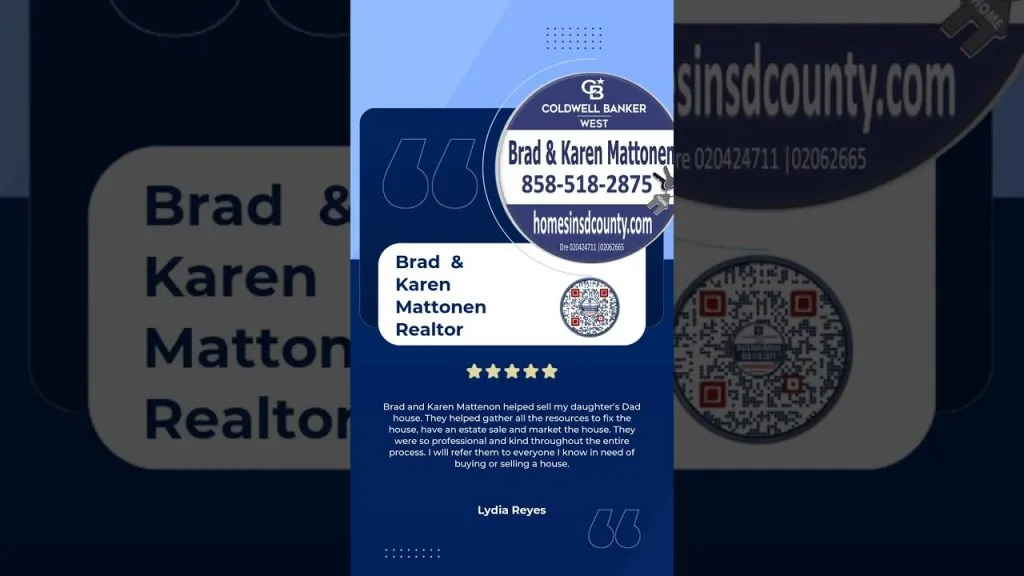 Brad and Karen Mattenon helped sell my daughter’s Dad house. They helped gather all the resources