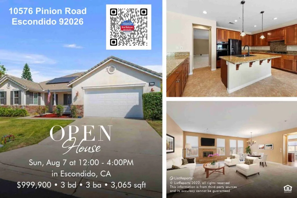 Open House 10576 Pinion Trail Escondido Hidden Meadow